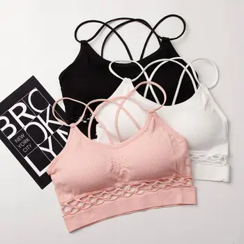 

Women Wrap Chest Bras Sexy Lace Underwear Removable Padded Brassiere