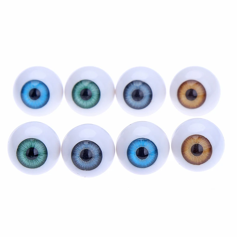 

8Pcs 10mm Round Acrylic Eyeball Eyes For DIY Toy Eye Craft Doll Bear Dollhouse Decor