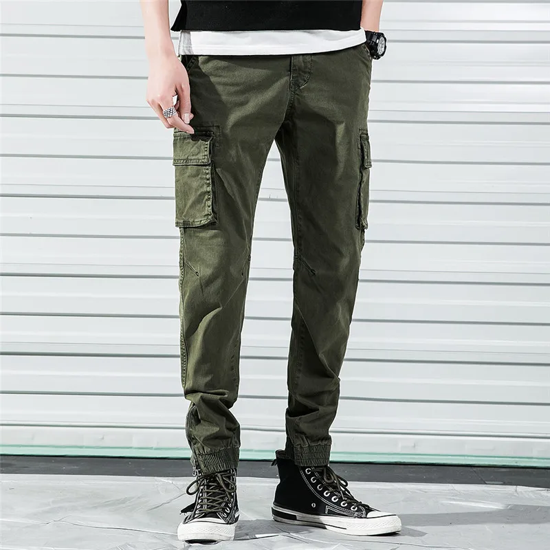 

New Casual Pants Men Cotton Casual Mens Winter Pant Multi Pocket Military Overall Outdoor High Quality Streetwear Cargo Pants