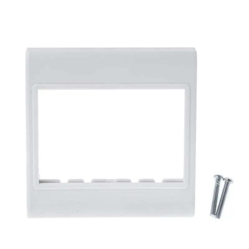 

White Flame Retardant PC Blank Switch Panel Empty Wall Outlet Faceplate for 3 Slots Socket Home Office Decoration Tools