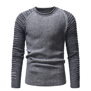 

Mens sweaters 2018 winter casual Sweater pullover men's autumn round neck patchwork quality knit brand men's sweater size M-3XL