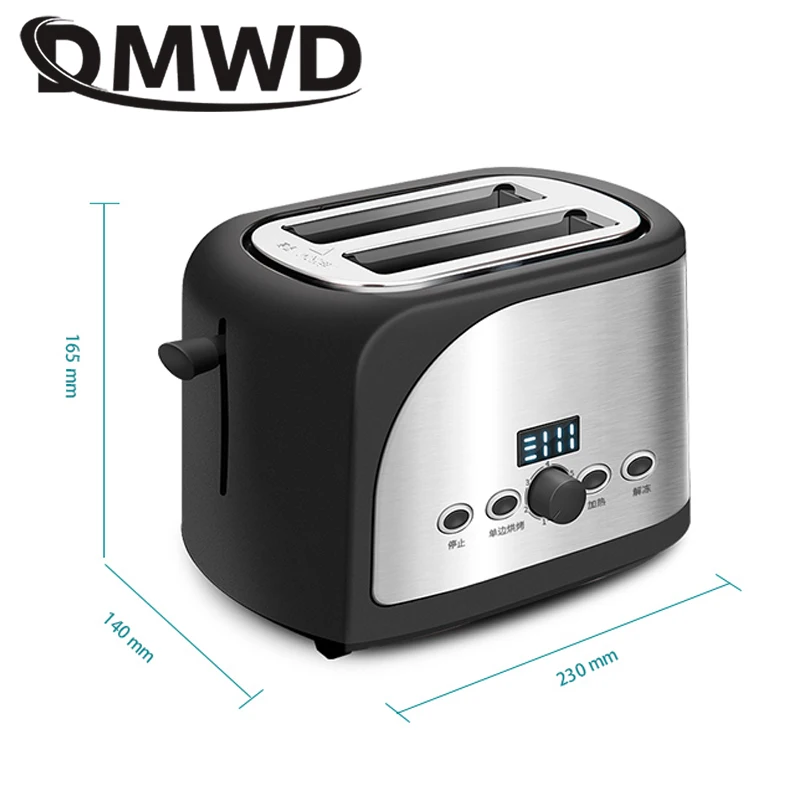 DMWD Digital Timer Electric Toaster Sandwich Maker Automatic Bread