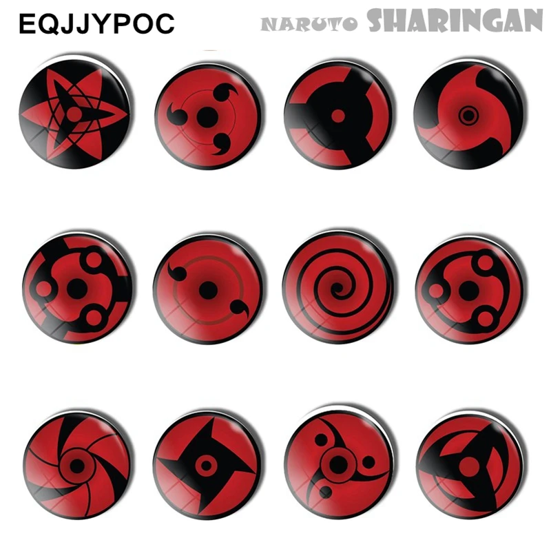 

Red Sharingan 25MM Fridge Magnet Set NARUTO Animated Cartoon Glass Magnetic Sticker Refrigerator Magnets Home Decor Ornaments