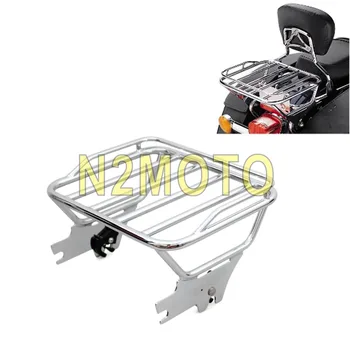

Chrome Motorcycle Detachable Two-Up Passenger Luggage Rack 53743-97 for Harley Touring Road King FLHT FLHX FLTR 1997-2008