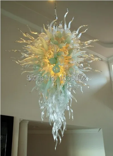 

Free Shipping Hotel Hand Blown Glass Large Chandelier Lighting
