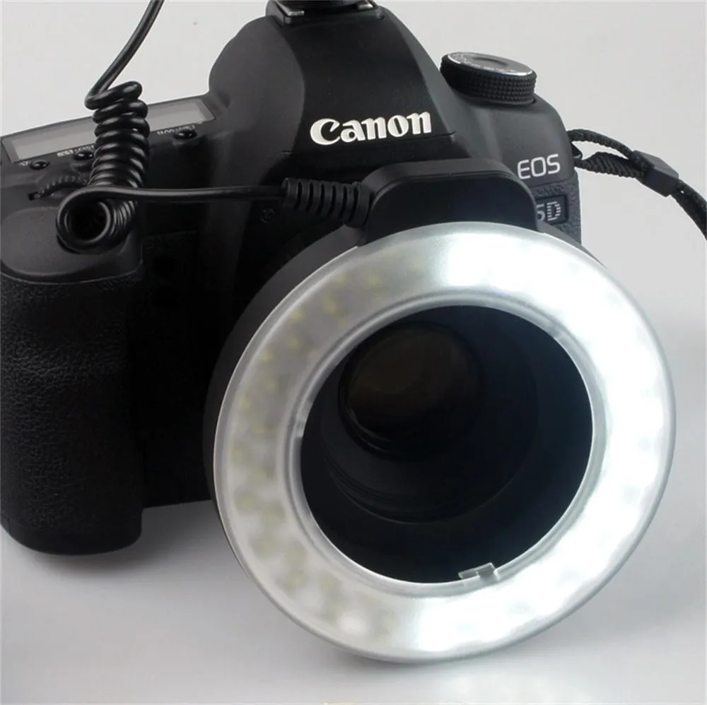 WanSen W48 кольцевая светодиодная подсветка для макро-съемки для Canon 60D 7D 6D 5D 5D3 70D 600D 650D 550D Nikon D800 D600 D7100 D5100 D5200