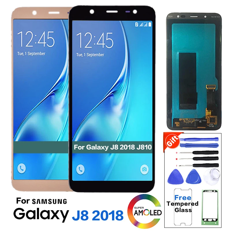 

AMOLED For Samsung Galaxy J8 J810 SM-J810F LCD Display Screen replacement for Samsung SM-J810G SM-J810Y display screen module