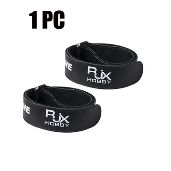 

1PC Vacuum Plating Metal Reverse Buckle Kevlar Model RC Drone FPV Battery Strap Black 380/350/300*25mm Non-slip Silicone Bundle