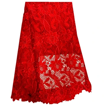 

African Lace Hot Sell Mesh 2016 New Arrival Plain red Color African cord Lace/guipure lace Fabrics High Quality902B