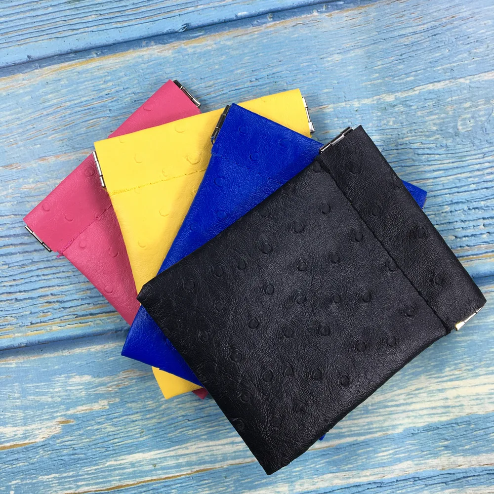 

4 Pcs/set Pu Leather Coin Purse Women Men Mini Short Slim Wallet Pocket Money Change Earphone Organizer Bag Novelty Bulk Gift
