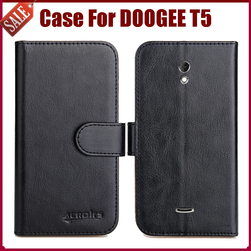 

Hot Sale! DOOGEE T5 Case High Quality 6 Colors Flip Leather Exclusive Protective Cover For DOOGEE T5 Case
