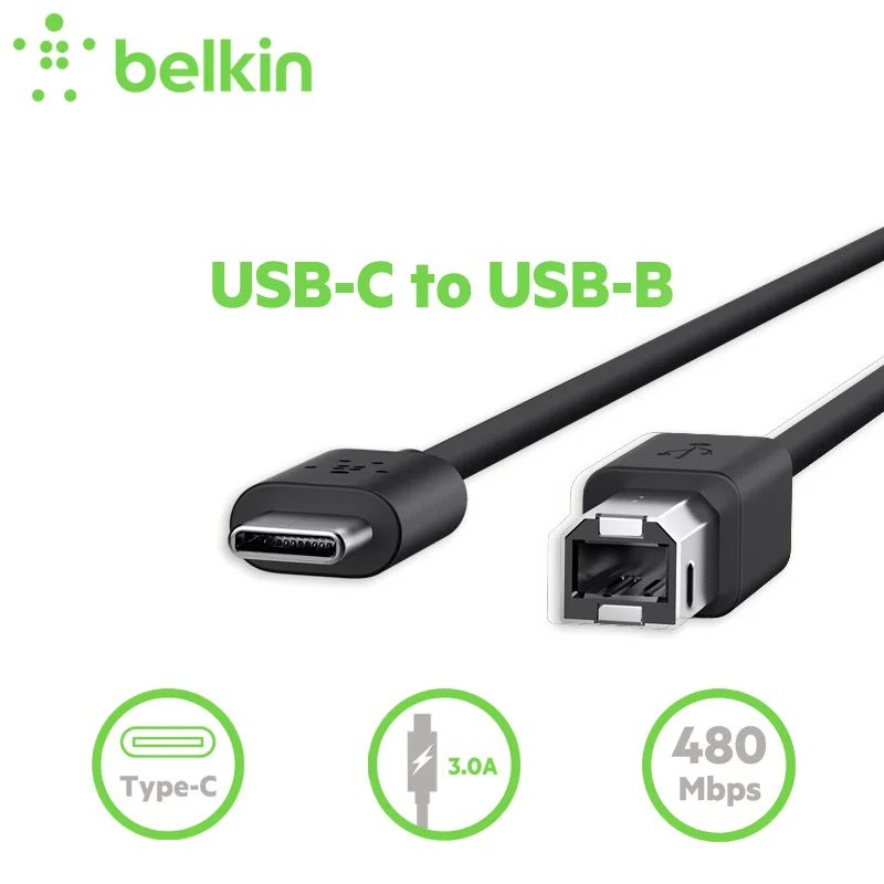 Belkin Original USB C to USB B Printer Cable Type C Print Cable for New ...