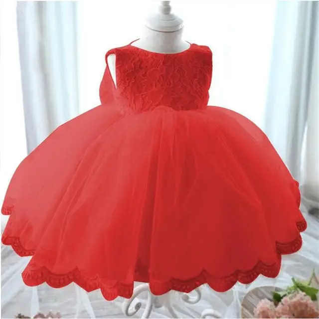 red frock for 1 year baby girl