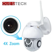 OUERTECH 4X Zoom PTZ наружная IP камера безопасности WiFi 1080P Обнаружение движения ночное видение камера безопасности TF слот для карты CCTV Камера