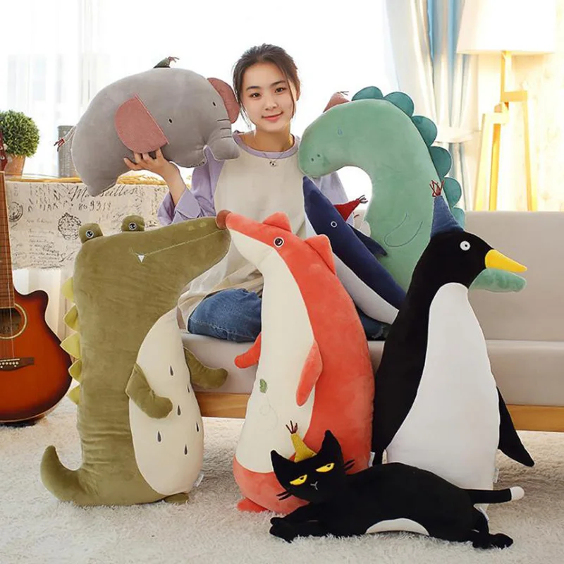 

50cm plush pillow doll unicorn dinosaur plush toy baby accompany sleep Toys Stuffed Doll Soft Animal Dolls Kids Toys Gift