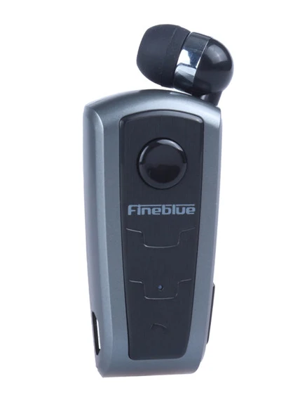 Fineblue F910 Беспроводная Bluetooth V4.0 гарнитура в ухо вибрирующее оповещение носить клип Hands Free наушники для смартфонов - Цвет: Gray no box