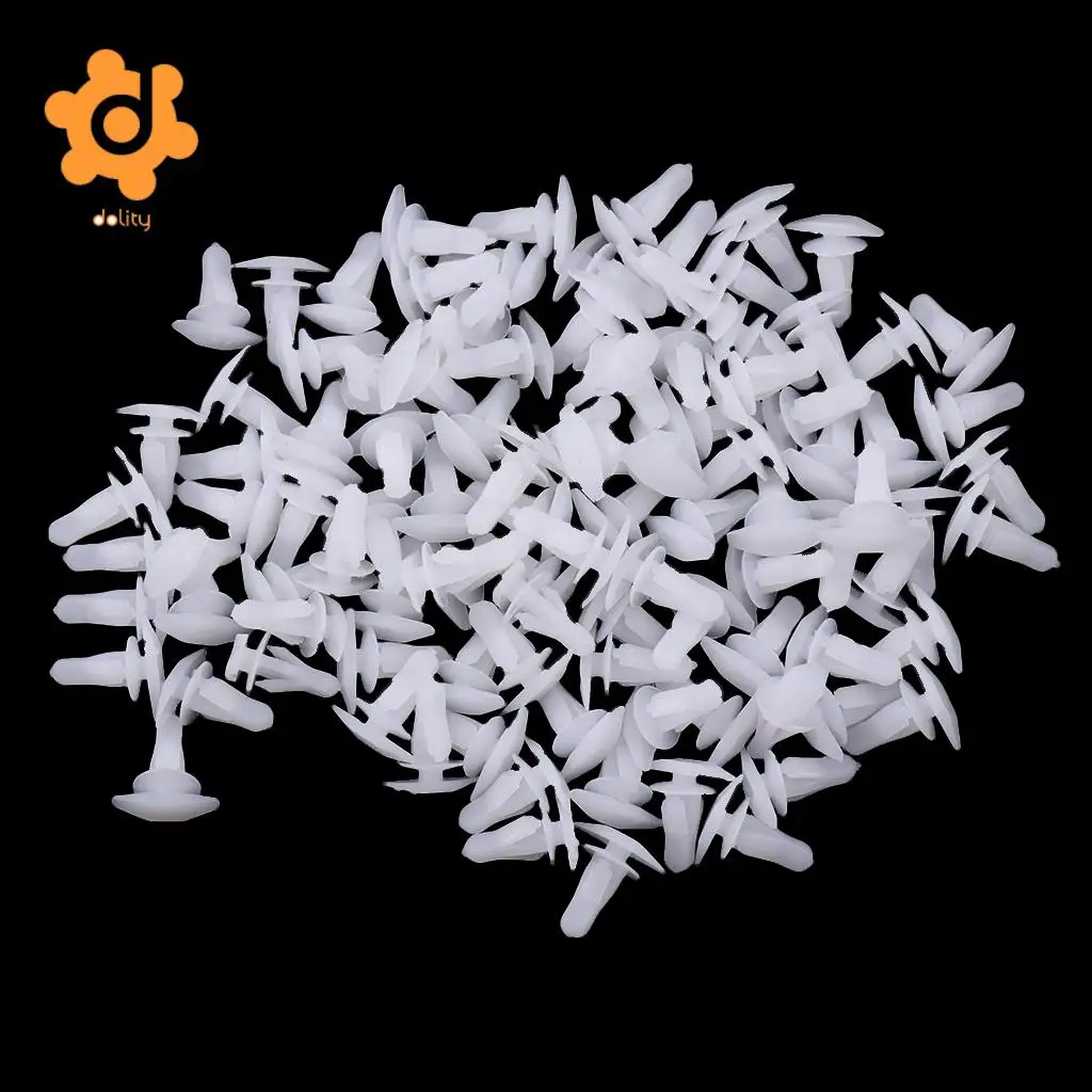 dolity 100 Pieces Car Door Sealing Strip Trim Panel Rivet Fastener 7.8mm Hole