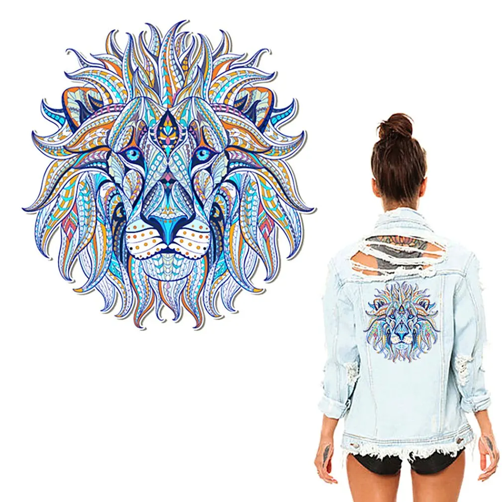 

DIY Toys 3D Dream Catcher Pattern Stickers Lion Colorful Head Pattern T-shirt Press Heat Transfer Sticker Decor Toys Gift