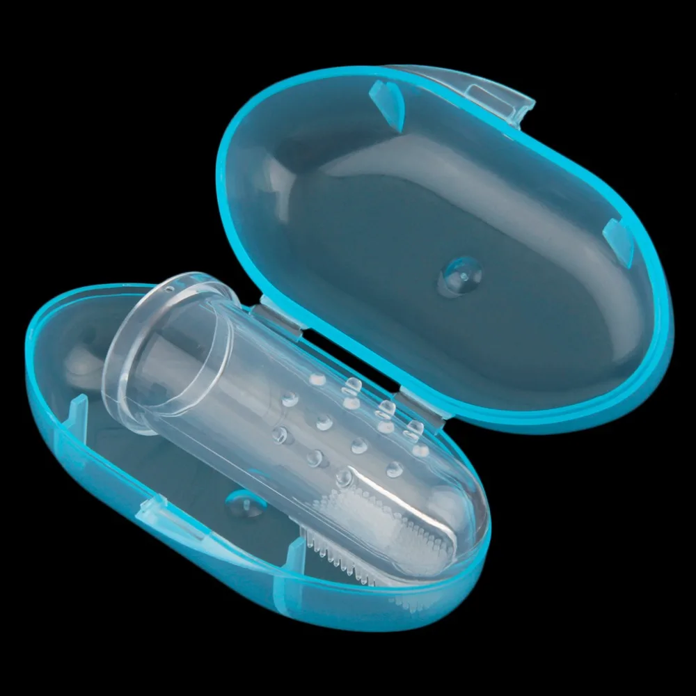 Детское мягкое Силиконовое Зубное щетка для пальцев зубная щетка для зубов резиновый массажер с коробкой полезный оздоровительный Массажер для детей