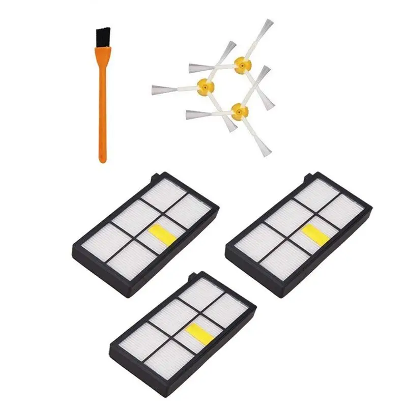 

3pcs 980 Hepa Filters Compatible For iRobot Roomba 980 860 880 870 Robotic Vacuum Cleaner and 3pcs Roomba Side Brushes (800 90