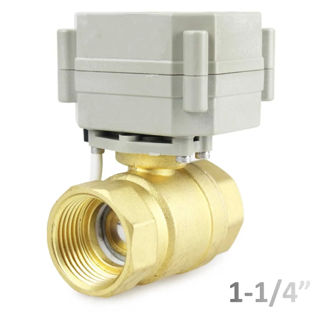 Двухсторонний моторизованный шаровой клапан HSH-Flo 1-1/4 дюйма DN32 9-36 В переменного
