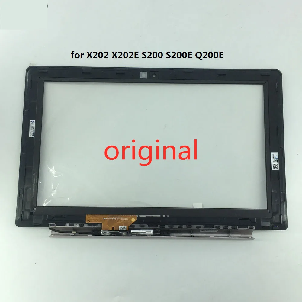 

TCP11F16(withEMI) V1.1 touch screen Digitizer with frame border B shell and small board For ASUS X202 X202E S200 S200E Q200E