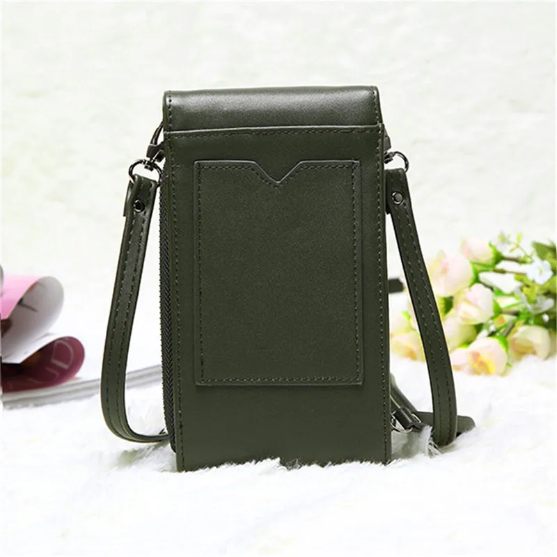 Osmond تصميم النساء حقائب الكورية البسيطة حقيبة هاتف محمول أكياس بسيطة صغيرة Crossbody أكياس عارضة السيدات رفرف حقيبة كتف الأخضر