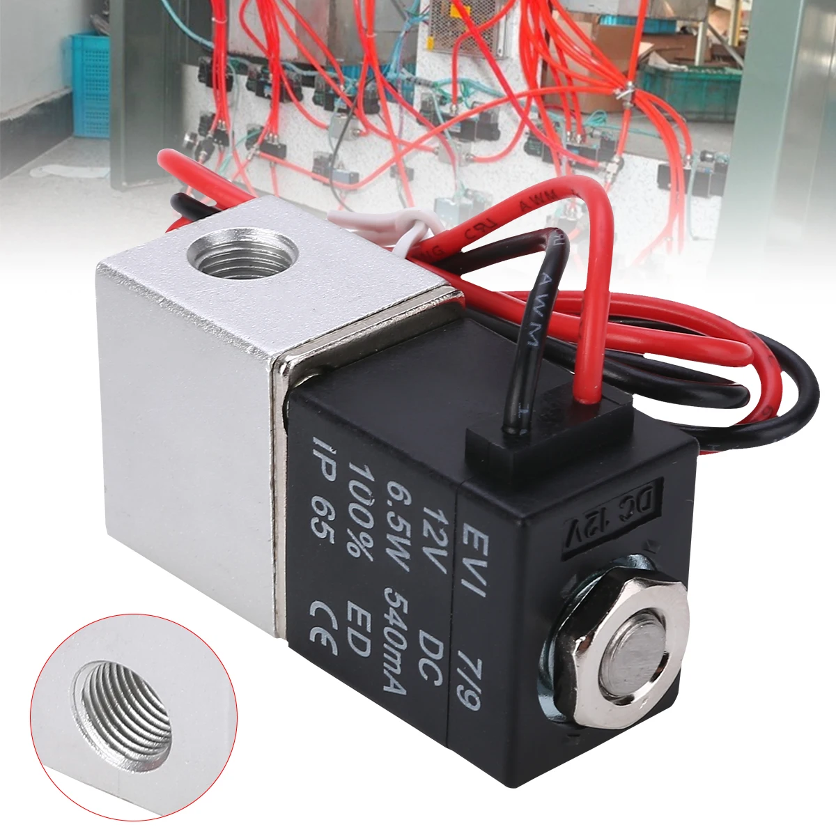 

1/8" 2 Way 2 Position Electric Valve Normally Closed Pneumatic Aluminum Electric Solenoid Air Valve DC 12V Solenoid Valve