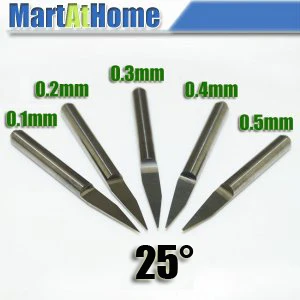 

Argedo 5pcs/set Complete Kit Carbide PCB CNC Engraving V Bits 25 Deg 0.1mm, 0.2mm, 0.3mm, 0.4mm,0.5mm Free Shipping #SM475 @CF