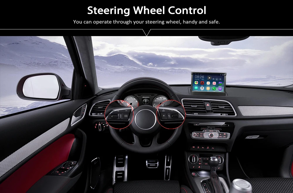 Best Universal RM - CT0008 7 Inch Car Multimedia Player 1 Din Retractable Screen Android 6.0 GPS Navigation BT Radio Receiver 6