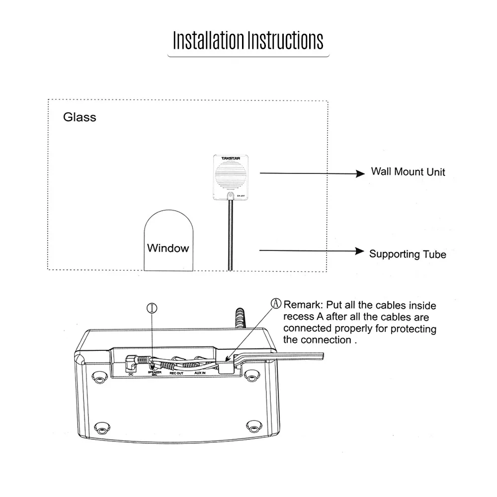 Takstar DA-237 Talk-back Dialog system двухсторонняя Windows домофон громкоговорители полная дуплексная Голосовая технология Intercommunication