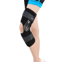 Genouillère orthopédique ajustable pour le sport, stabilisateur d'attelle, enveloppement entorse, hémiplégie Post-Op, Flexion et Extension