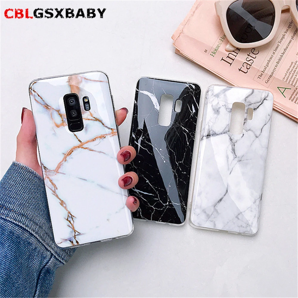

CBL Grip Stand Holder Marble Case For Samsung S9 S8 Plus S7 Edge Silicone Soft Phone Cases For Samsung S9 Note9 8 S8 Plus Cover