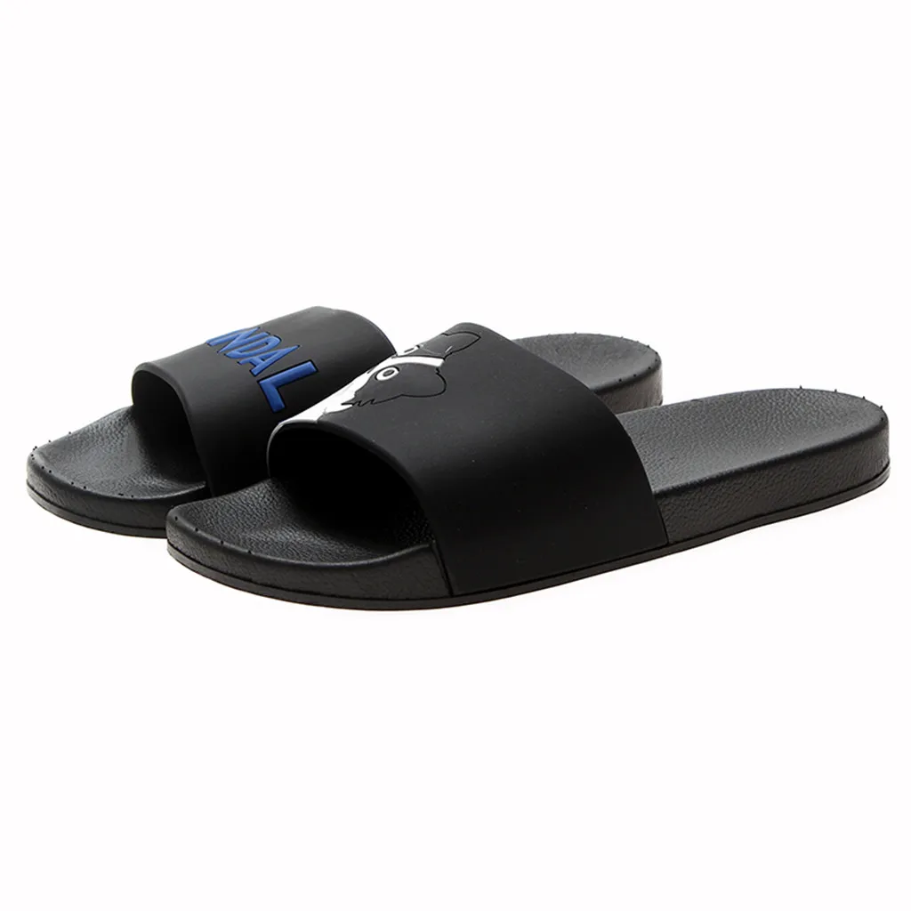 

Simple Sole Ruber Anti-slip House Slippers For Men's Fashion Casual Summer Outdoor Anti-skidding Beach Shoes Home Slippers