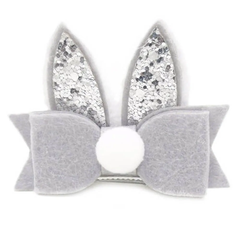 1PC Baby Girls Toddler Kids Sequined Rabbit Ear Hair Clip Bow Hairpin Barrette
