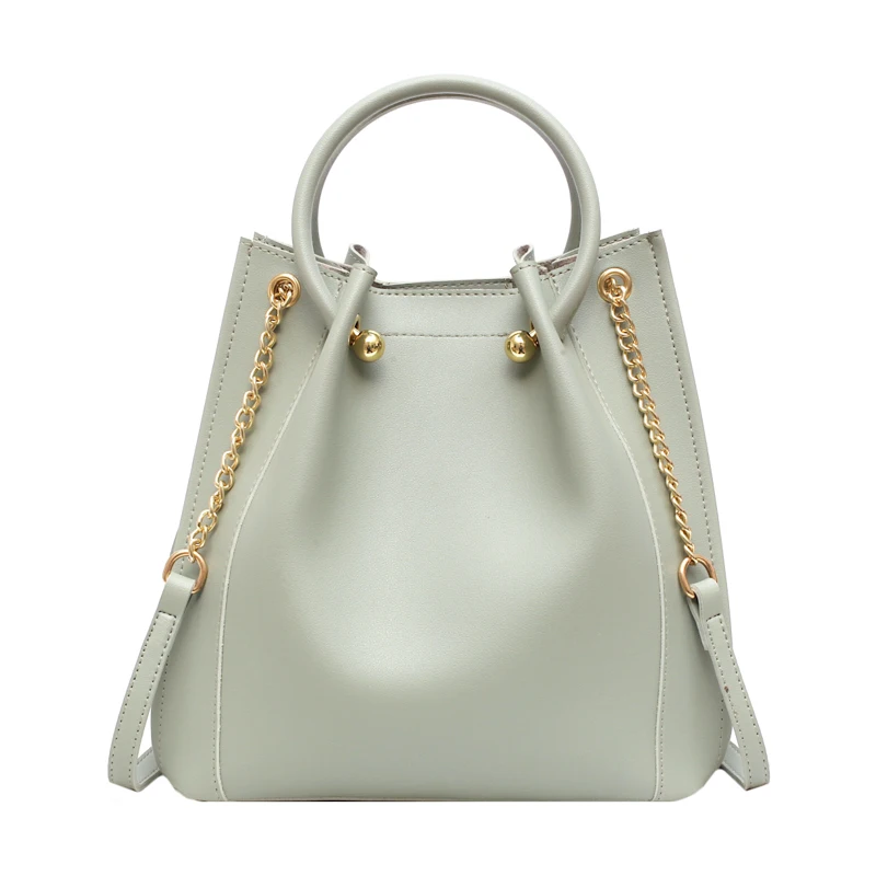 

Simple PU Leather Handbags With Round Handle For Women 2019 New Summer Crossbody Bags Female Travel Messenger Shoulder Bag