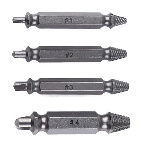 

New Arrival 4Pcs Screw Extractor Drill Bits Guide Set Broken Damaged Bolt Remover Speed Out