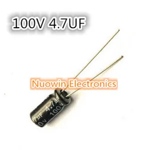 

100pcs 4.7UF 100V Electrolytic Capacitor 100V 4.7UF Aluminum Electrolytic Capacitor 5X11mm