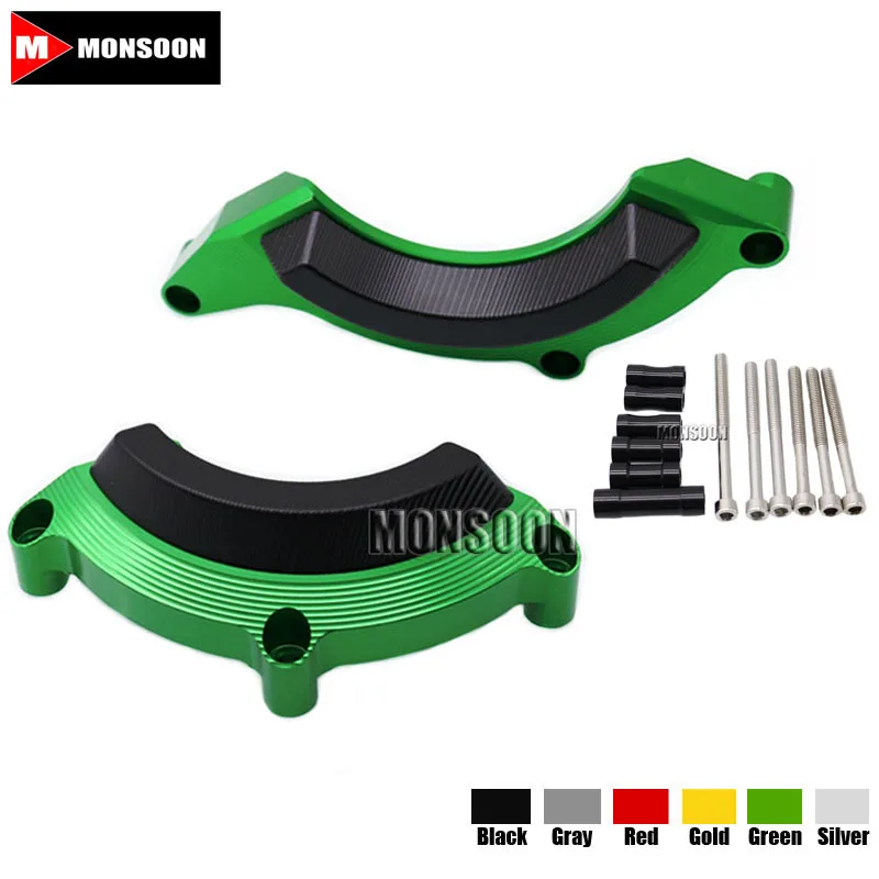 Для Kawasaki Z900 З 900 2016-2017 мотоцикл аксессуары Двигатель Крышка протектор гвардии Рамка слайдер Зеленая Для Kawasaki Z900 З 900 2016-2017 мотоцикл аксессуары Двигатель Крышка протектор гвардии Рамка слайдер Зеленая