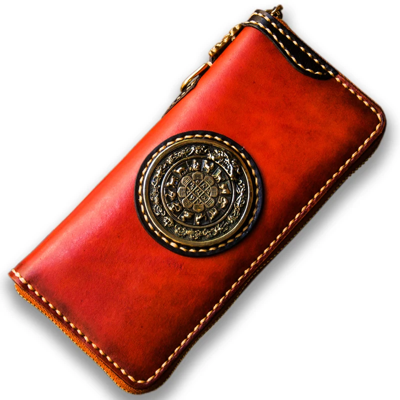 brown De D'embrayage brown Portefeuilles b Hommes Chanceux Marque Creative En Black a Main Design Bourse Luxe Portefeuille Femmes b Unique Éclair Longue Cuir Fermeture a Incrusté Véritable black AqFZHS