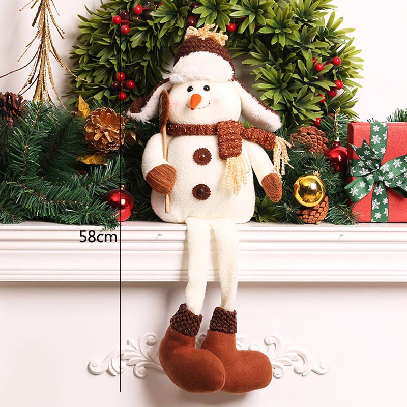 Выдвижная стоящая 38-55 см снеговик куклы рождественские украшения для дома плюшевые игрушки рождественский декор украшения и подарки для детей