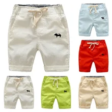 Новинка; повседневные летние пляжные шорты для маленьких мальчиков; Повседневные детские штаны с вышивкой; брюки; одежда для детей с эластичной резинкой на талии;#273904