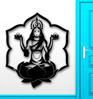 

Wall Sticker Vinyl Decal Om Mantra Meditation Girl Buddhism Lotus