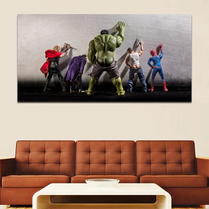 

RELIABLI ART The Avengers Super Heros Posters and Print Wall Art Big Size Canvas Pictures Modern Animation Pictures Unframed