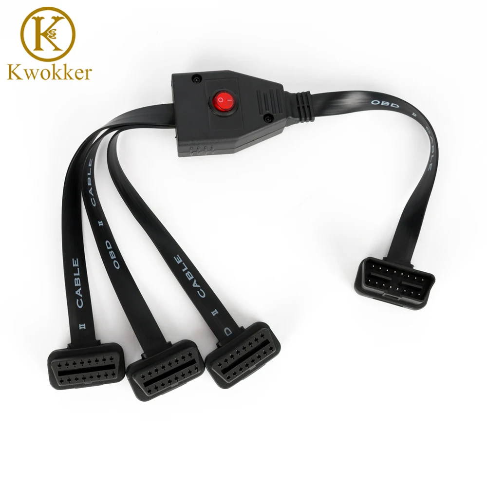 16 контактный разветвитель KWOKKER OBD II OBD2 Удлинительный кабель штырь гнездо адаптер