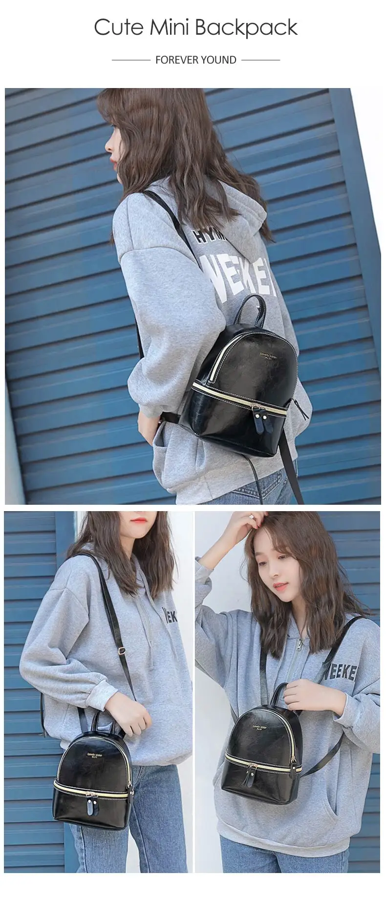 Корейский стиль, женский рюкзак,, повседневная Студенческая мини кожаная сумка, одноцветные рюкзаки, школьная сумка для девочек, подарок, сумки через плечо, XA280H