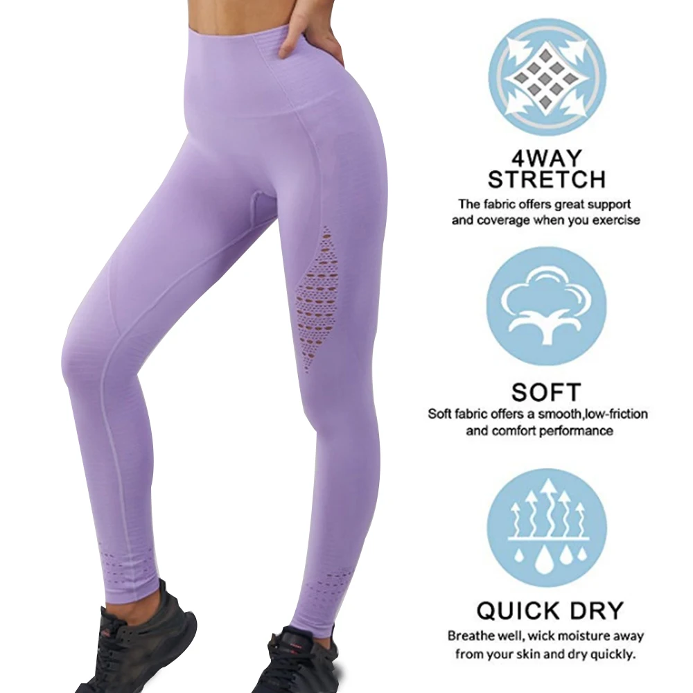 Женские сексуальные штаны для йоги с высокой талией йогурты штаны для бега полые эластичные брюки для тренировки быстросохнущая спортивная одежда