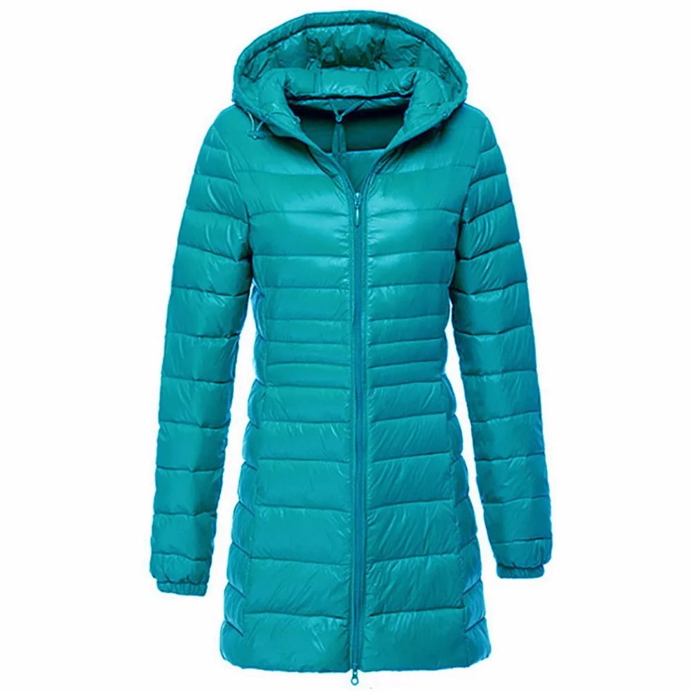 Женское теплое пальто, ультра-светильник, куртка-пуховик размера плюс, длинное женское пальто, куртки с капюшоном, зимнее домашнее пальто, портативные парки