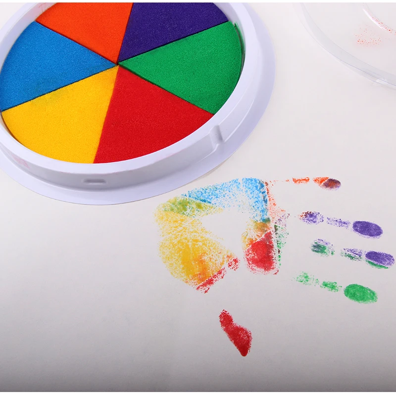 Children Color Finger Painting Mud Washable Painting Pigment Palm Rubbing Graffiti Painting Handprints