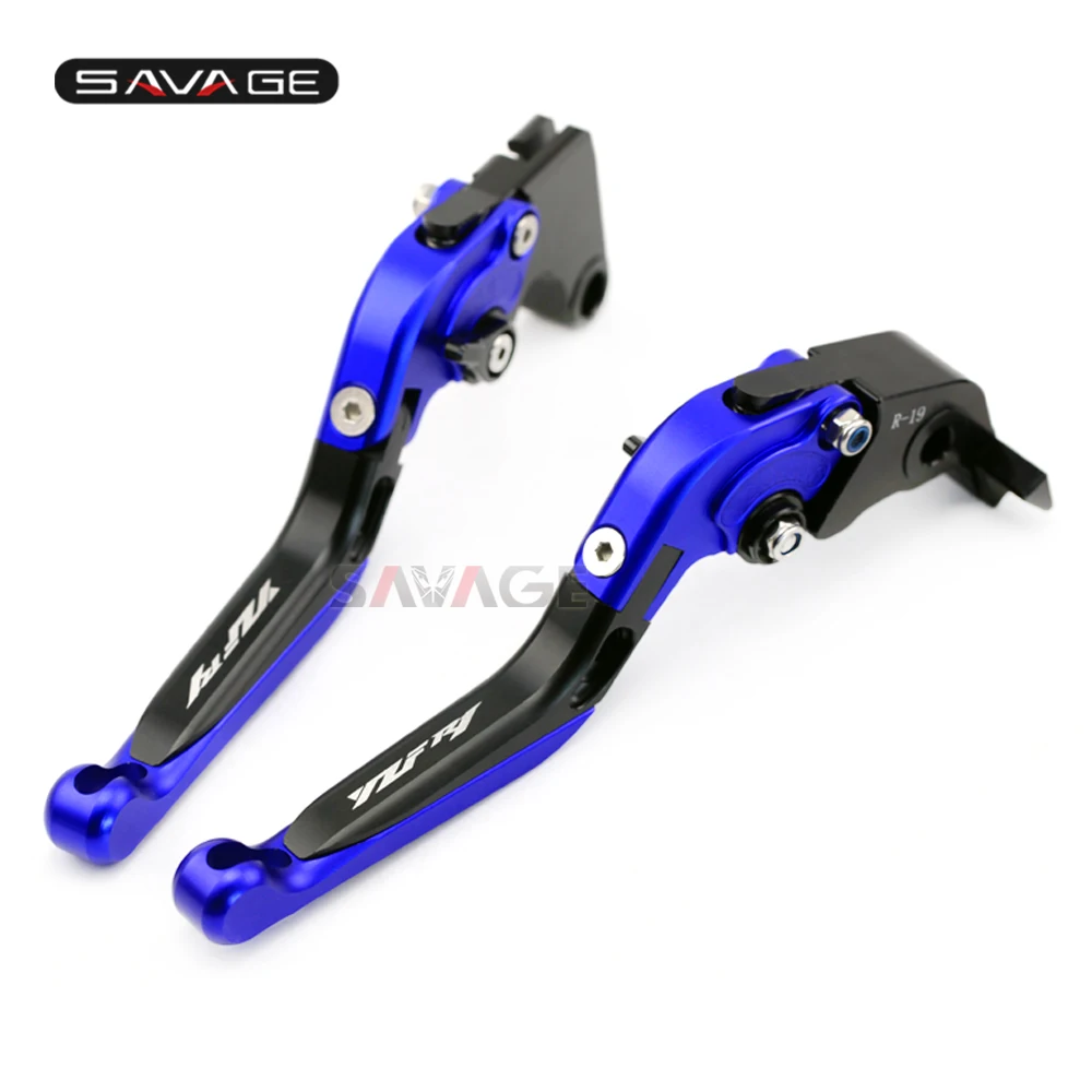 

Brake Clutch Lever For YAMAHA YZFR1 YZF-R1 2009-2014 Blue+Black Motorcycle Adjustable Folding Extendable Logo YZF R1
